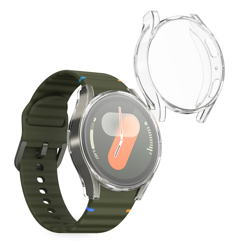 kwmobile Silikon Hülle für Samsung Galaxy Watch 7 40mm Schutzhülle Fullbody Display Cover Set
