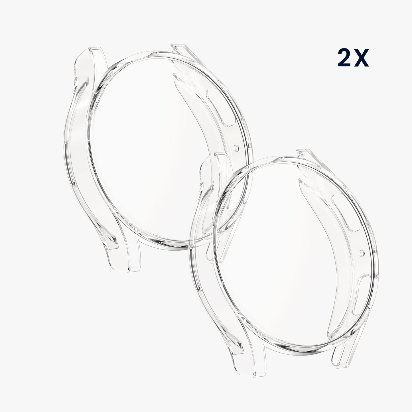 kwmobile Silikon Hülle für Samsung Galaxy Watch 7 40mm Schutzhülle Fullbody Display Cover Set