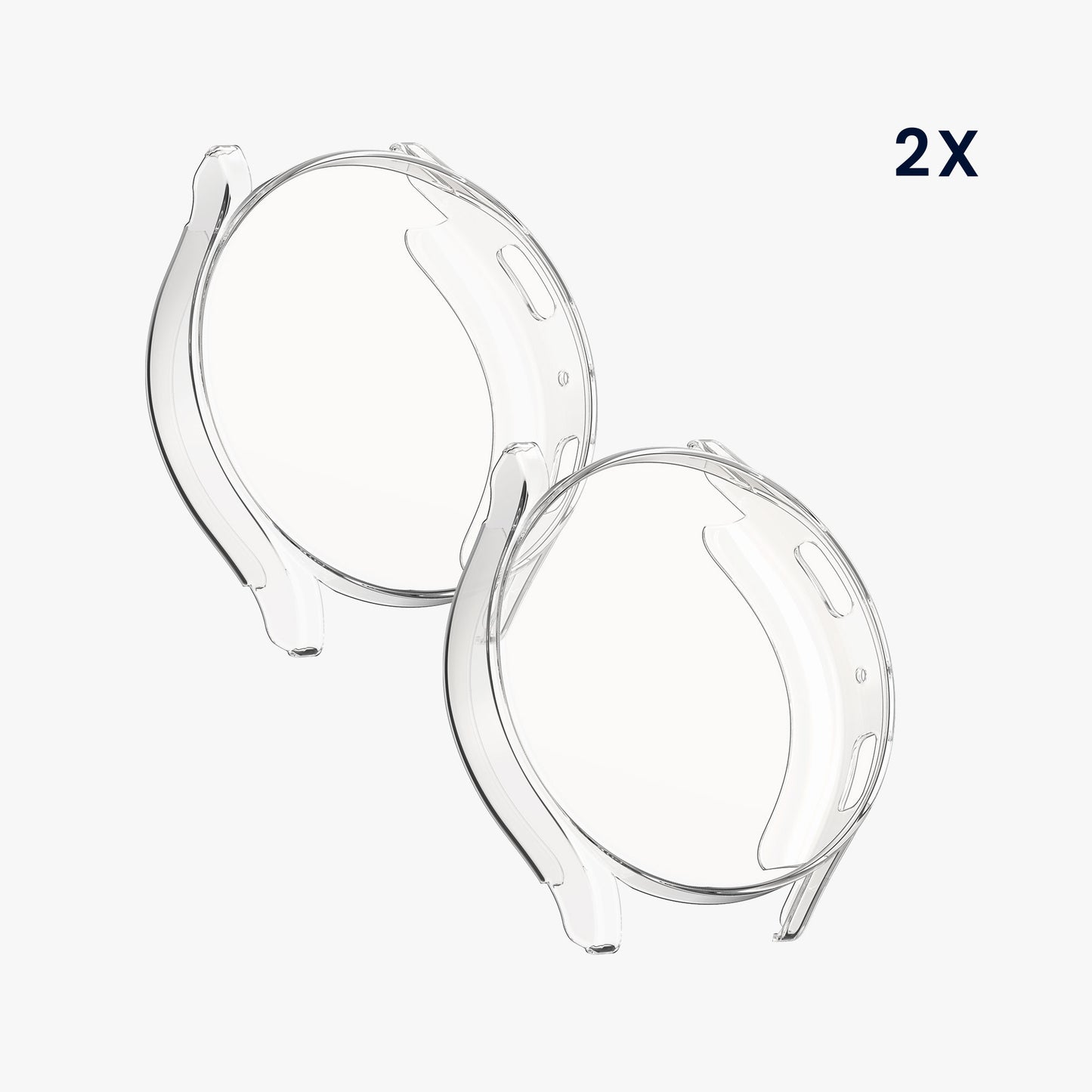 kwmobile Silikon Hülle für Samsung Galaxy Watch 7 44mm Schutzhülle Fullbody Display Cover Set
