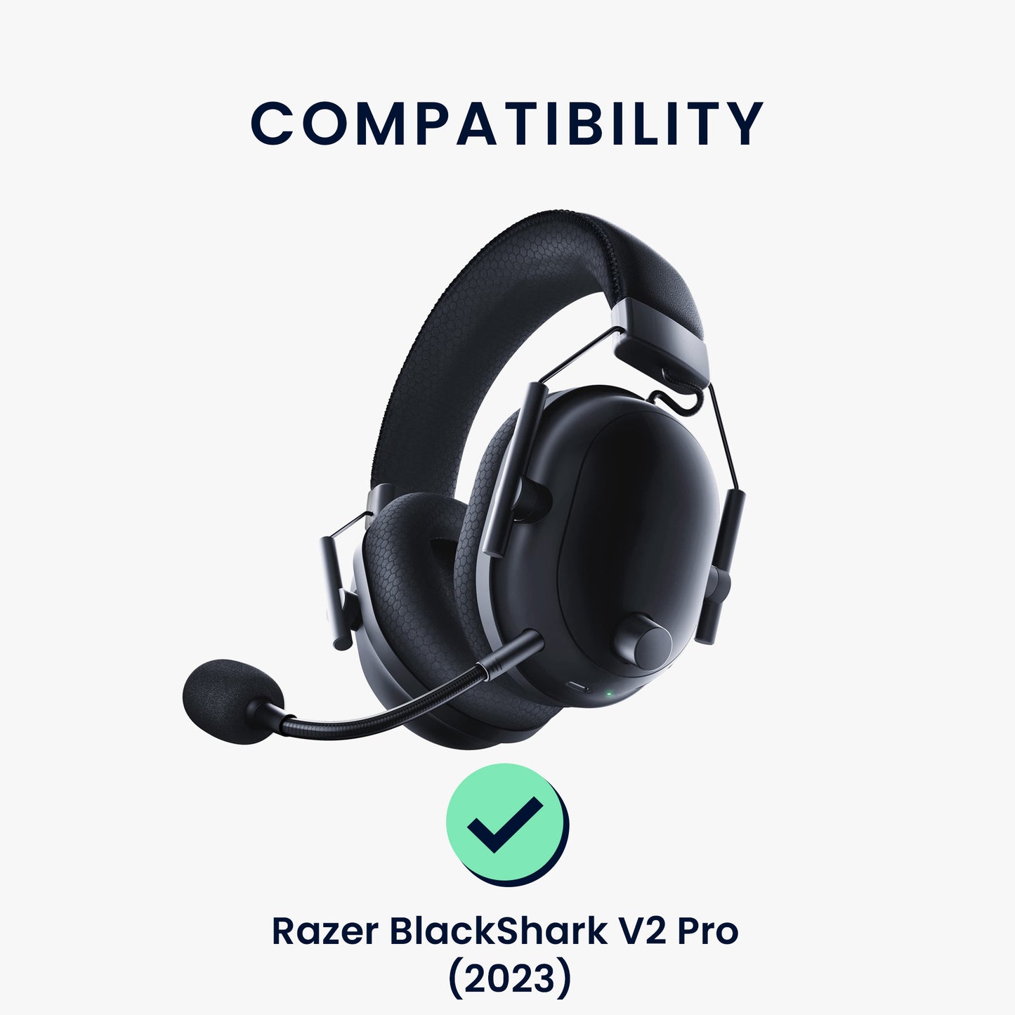 kwmobile Ohr Polster für Razer BlackShark V2 Pro (2023) Ohrpolster Ersatz Ohrpolster Kopfhörer Ersatzteile Kopfhörer Ersatzpolster für Over Ear Headphones