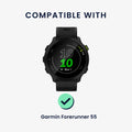 kwmobile Ersatzarmband kompatibel mit Garmin Forerunner 55 / Forerunner 165 / 245 / 645 / 570 42mm Armband