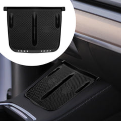 kwmobile Kabellose Ladegerät Panel Schutzabdeckung für Tesla Model Y / Model 3 - Auto Charging Pad Matte - Silikon Cover Handy Pad Schwarz Schwarz  