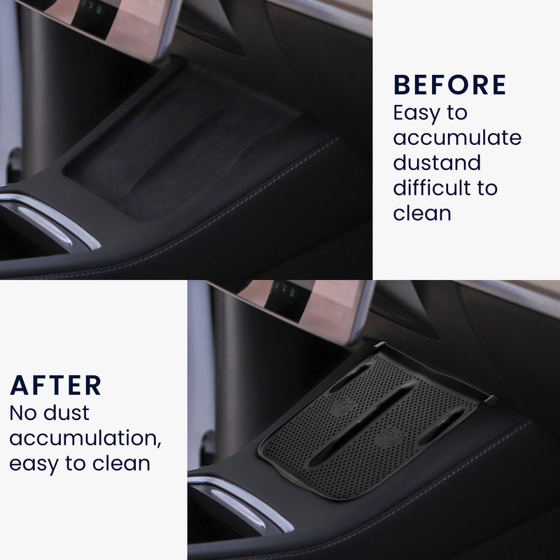 kwmobile Kabellose Ladegerät Panel Schutzabdeckung für Tesla Model Y / Model 3 - Auto Charging Pad Matte - Cover Handy Pad