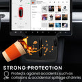 kwmobile Kabellose Ladegerät Panel Schutzabdeckung für Tesla Model Y / Model 3 - Auto Charging Pad Matte - Cover Handy Pad