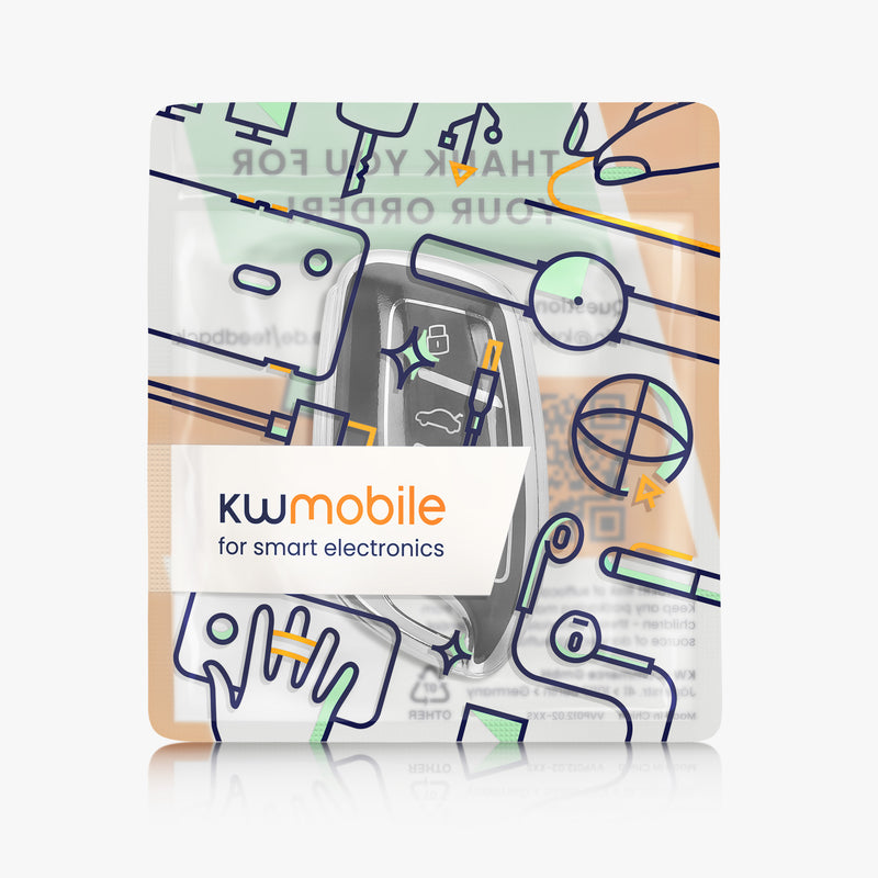 kwmobile Autoschlüssel Hülle kompatibel mit MG 3-Tasten ZS MG4 MG5 MG6 - Schlüsselhülle Silikon Cover