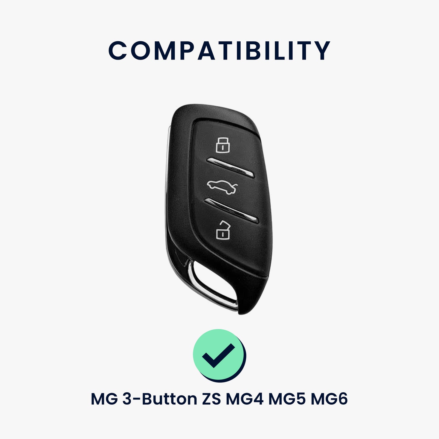kwmobile Autoschlüssel Hülle kompatibel mit MG 3-Tasten ZS MG4 MG5 MG6 - Schlüsselhülle Silikon Cover