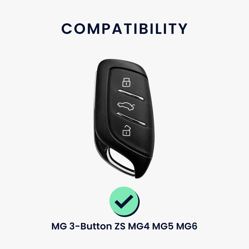 kwmobile Autoschlüssel Hülle kompatibel mit MG 3-Tasten ZS MG4 MG5 MG6 - Schlüsselhülle Silikon Cover
