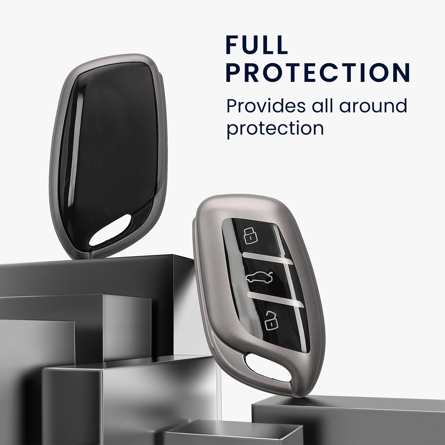 kwmobile Autoschlüssel Hülle kompatibel mit MG 3-Tasten ZS MG4 MG5 MG6 - Schlüsselhülle Silikon Cover