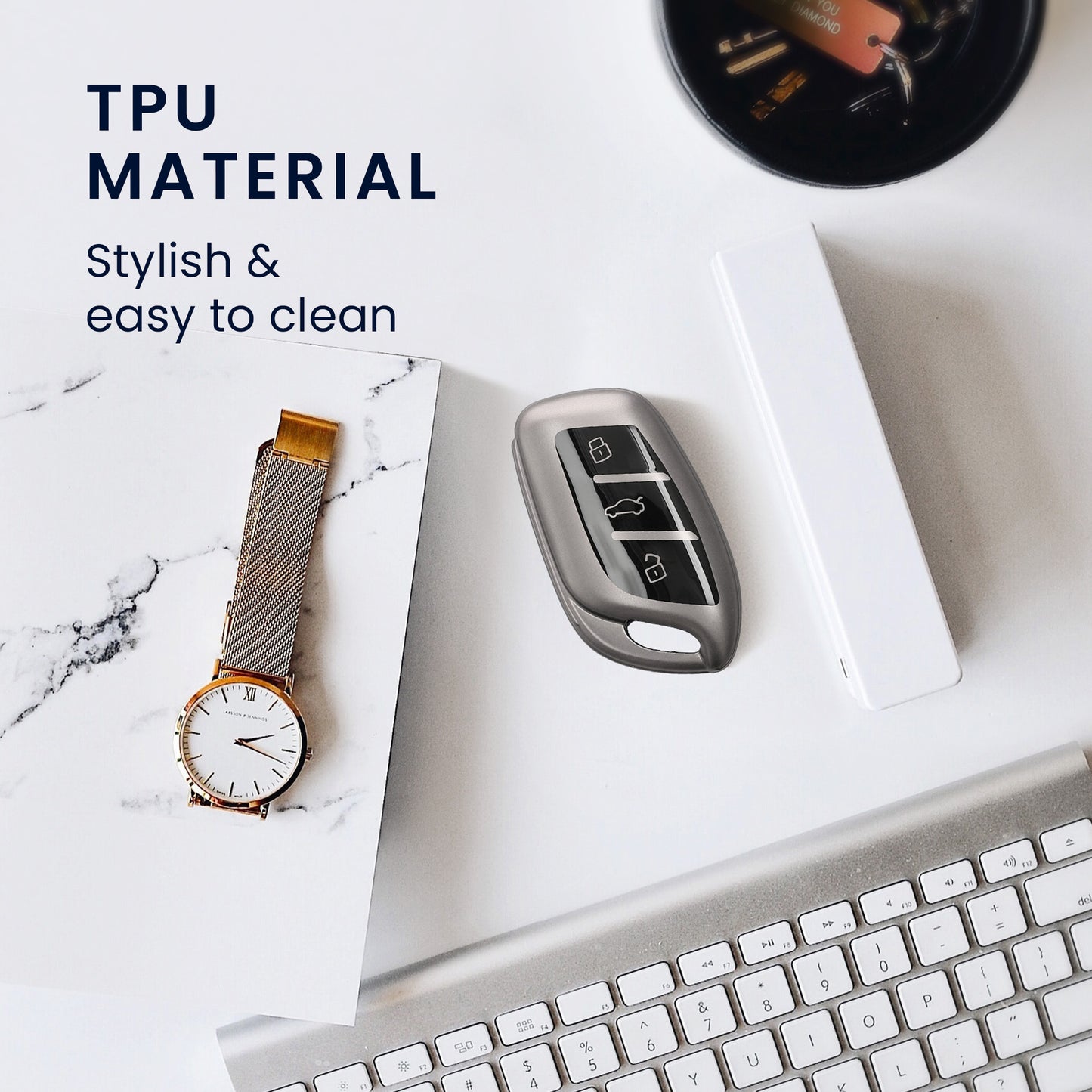 kwmobile Autoschlüssel Hülle kompatibel mit MG 3-Tasten ZS MG4 MG5 MG6 - Schlüsselhülle Silikon Cover