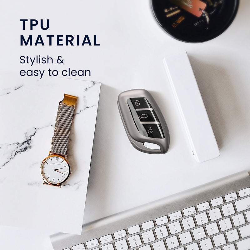 kwmobile Autoschlüssel Hülle kompatibel mit MG 3-Tasten ZS MG4 MG5 MG6 - Schlüsselhülle Silikon Cover