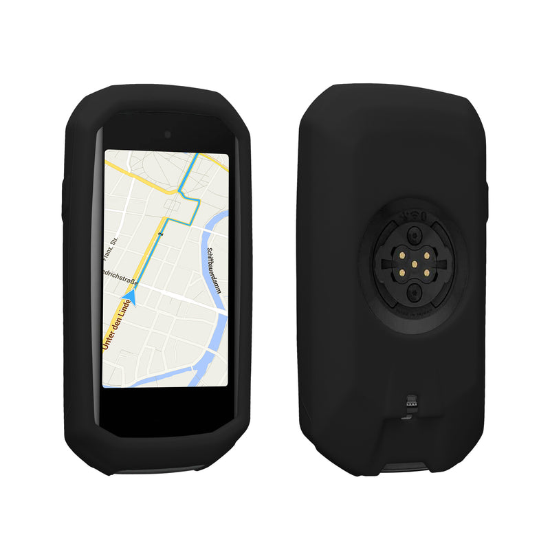 kwmobile Hülle kompatibel mit Garmin Edge 1050 - Silikon GPS Fahrrad Case Schutzhülle Schwarz  