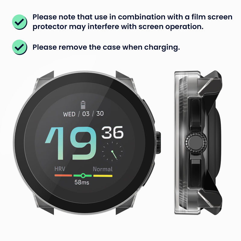 kwmobile Glas Hülle für Suunto Race S Schutzhülle Fullbody Fitnesstracker Case Set