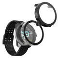 kwmobile 2x Cover kompatibel mit Suunto Race S Hülle - Fullbody Fitnesstracker Case Set aus Glas - Transparent Schwarz Transparent  [dsg02]