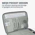 kwmobile Tablet und Tastatur Tasche kompatibel mit Magic Keyboard K380 K480 & 12,9" - 13" Tablet Hülle - Tablettasche mit zahlreichen Taschen - Bluetooth Keyboard Schutzhülle
