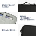 kwmobile Tablet und Tastatur Tasche kompatibel mit Magic Keyboard K380 K480 & 12,9" - 13" Tablet Hülle - Tablettasche mit zahlreichen Taschen - Bluetooth Keyboard Schutzhülle