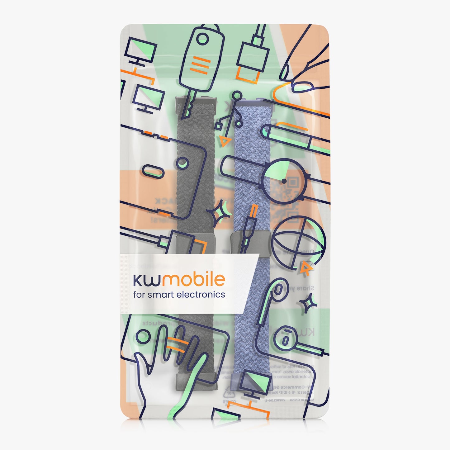 kwmobile Ersatzarmband kompatibel mit Huawei Band 10 / 9 / 8 Armband Set mit Magnetverschluss