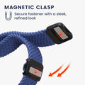 kwmobile Ersatzarmband kompatibel mit Huawei Band 10 / 9 / 8 Armband Set mit Magnetverschluss