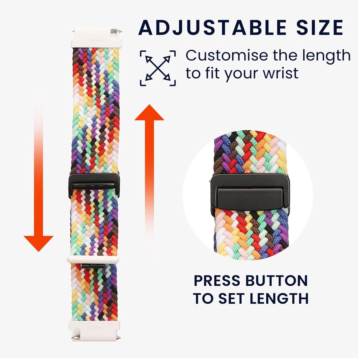 kwmobile Ersatzarmband kompatibel mit Huami 22mm Amazfit Bip 6 / Bip 5 Unity / Bip 5 / GTS 3 / Balance 2 / Helio Strap Armband Set mit Magnetverschluss