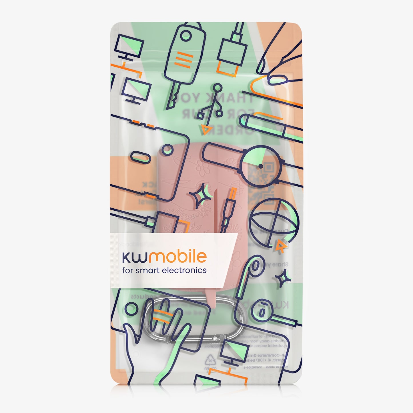 kwmobile Case für Jabra Elite 4 Hülle Kopfhörer Schutzhülle mit Karabiner