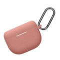 kwmobile Silikon Case für Jabra Elite 10 / E10 Hülle - Kopfhörer Schutzhülle mit Karabiner - Geprägtes Muster Dark Rose Dark Rose  [dsg01]