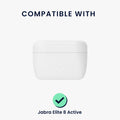 kwmobile Silikon Case für Jabra Elite 8 Active Hülle - Kopfhörer Schutzhülle mit Karabiner