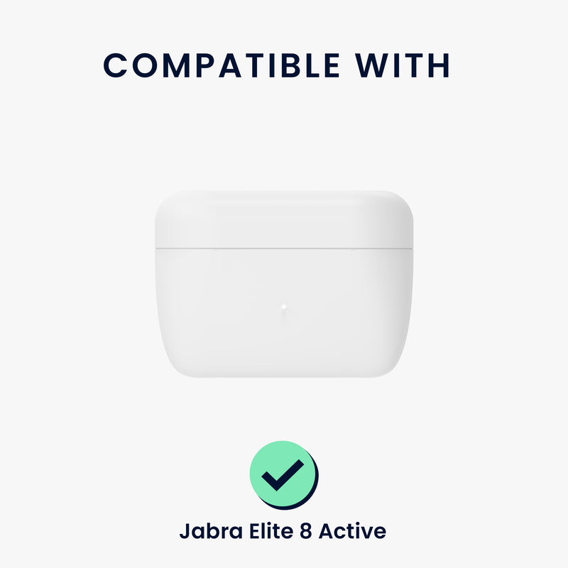 kwmobile Silikon Case für Jabra Elite 8 Active Hülle - Kopfhörer Schutzhülle mit Karabiner