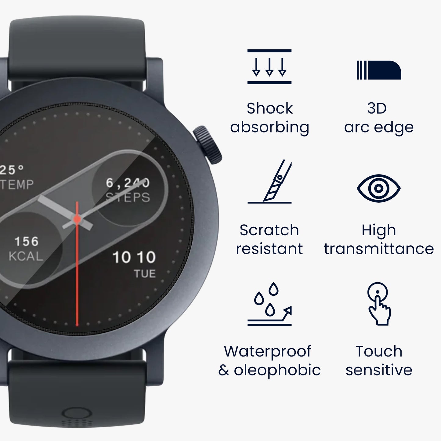 kwmobile Displayschutzfolie kompatibel mit CMF by Nothing Watch Pro 2 Folie Schutzfolie für Fitness Tracker robuster Displayschutz