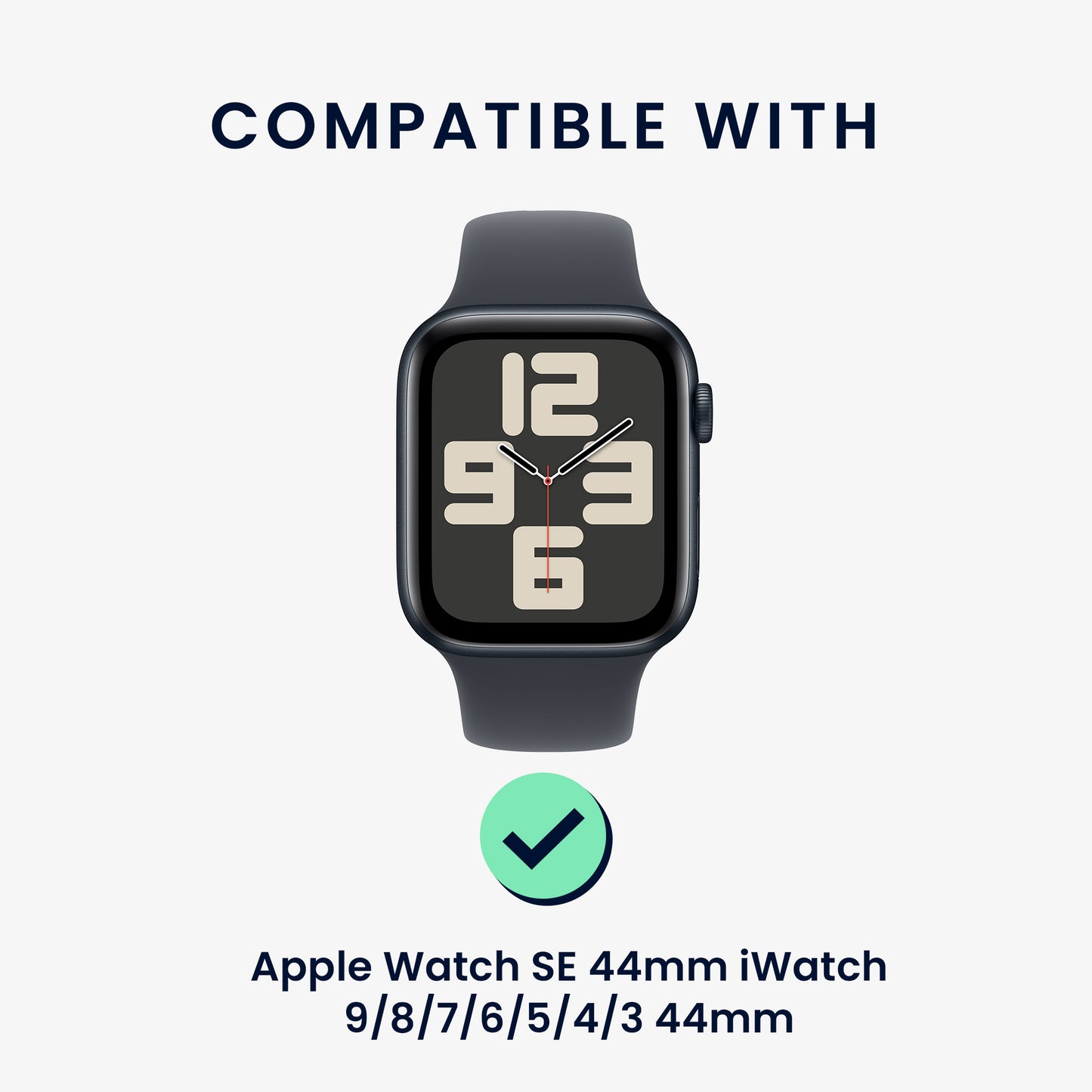 kwmobile Ersatzarmband kompatibel mit Apple Watch SE 44mm iWatch 9/8/7/6/5/4/3 44mm Armband mit Magnetverschluss