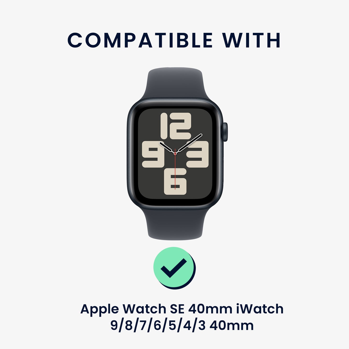 kwmobile Ersatzarmband kompatibel mit Apple Watch SE 40mm iWatch 9/8/7/6/5/4/3 40mm Armband