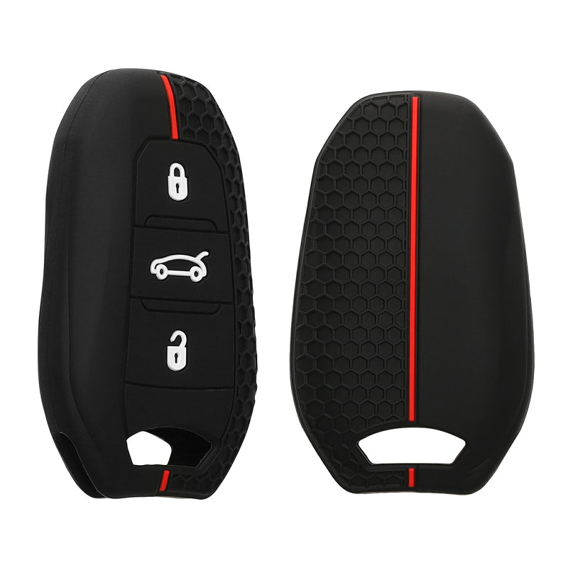kwmobile Autoschlüssel Schutzhülle kompatibel mit Peugeot Citroen 3-Tasten Smartkey Autoschlüssel (nur Keyless Go) Hülle