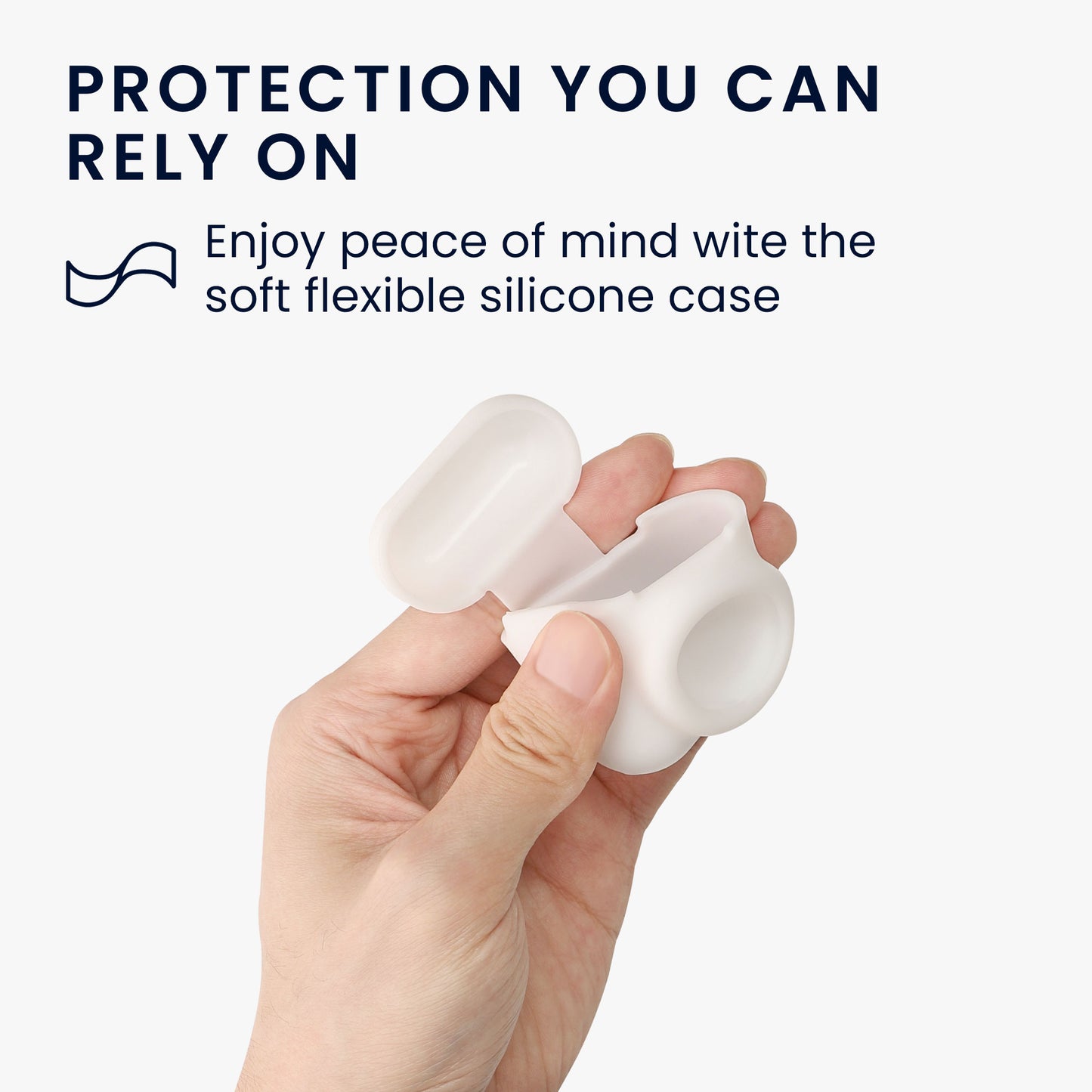 kwmobile 2-in1 Hülle kompatibel mit Apple Airpods 1 & 2 - Kopfhörer Case kompatibel mit Airtag - Schutzhülle mit Karabiner