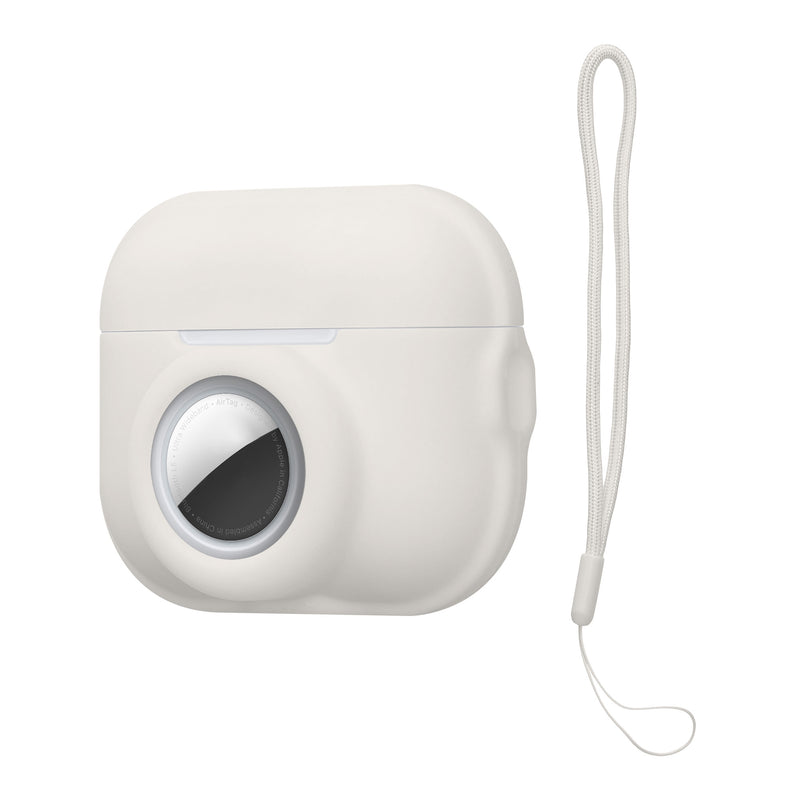 kwmobile 2-in1 Hülle kompatibel mit Apple Airpods Pro 2 - Kopfhörer Case kompatibel mit Airtag - Schutzhülle mit Karabiner