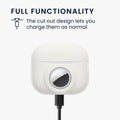 kwmobile 2-in1 Hülle kompatibel mit Apple Airpods Pro 2 - Kopfhörer Case kompatibel mit Airtag - Schutzhülle mit Karabiner