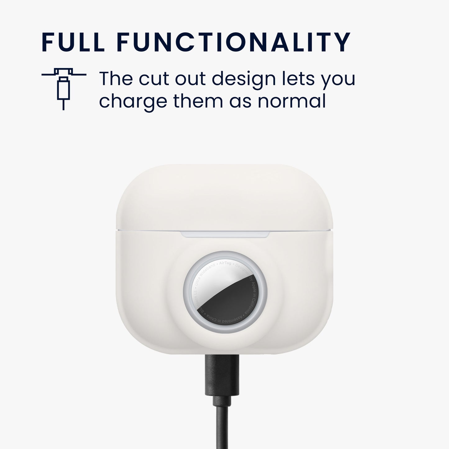 kwmobile 2-in1 Hülle kompatibel mit Apple Airpods Pro 2 - Kopfhörer Case kompatibel mit Airtag - Schutzhülle mit Karabiner