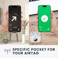 kwmobile 2-in1 Hülle kompatibel mit Apple Airpods Pro 2 - Kopfhörer Case kompatibel mit Airtag - Schutzhülle mit Karabiner