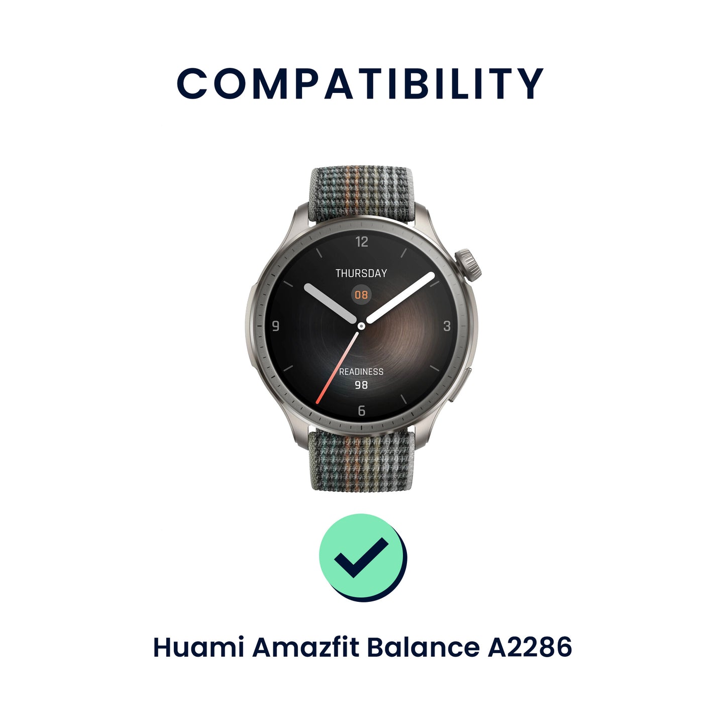 kwmobile Uhrenarmband für Huami Amazfit Balance A2286 Armband Fitnesstracker Band Set Ersatzarmband Smartwatch