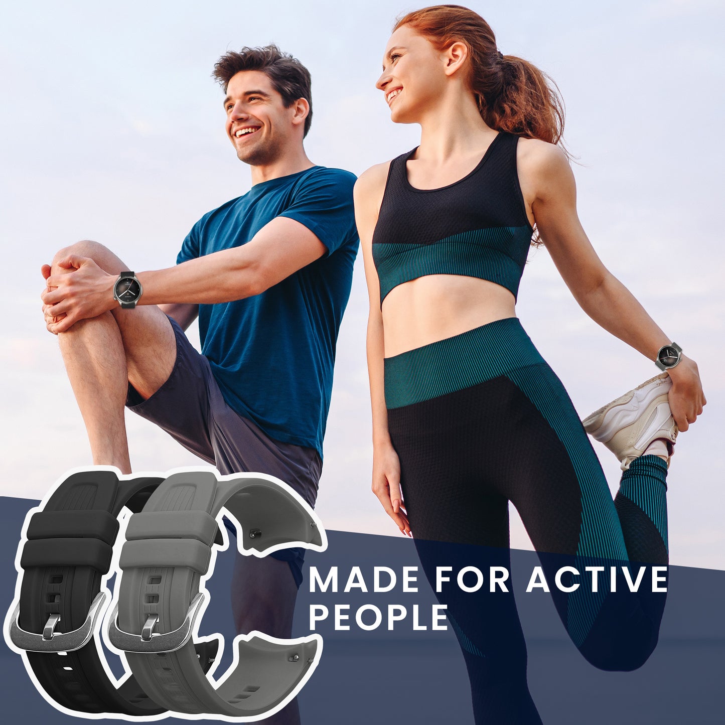 kwmobile Uhrenarmband für Huami Amazfit Balance A2286 Armband Fitnesstracker Band Set Ersatzarmband Smartwatch