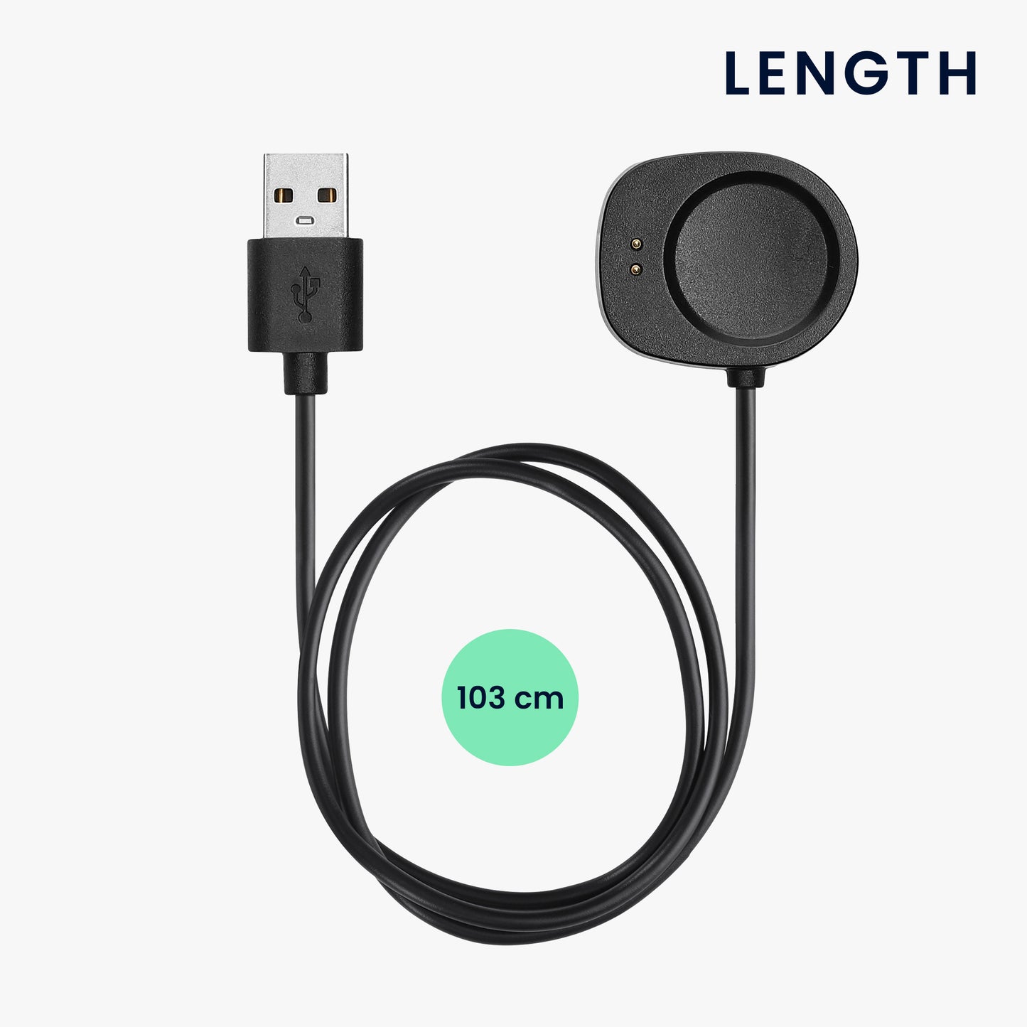 kwmobile USB Kabel Charger kompatibel mit Huami Amazfit Balance A2286 / Balance 2 A2429 / T-Rex 3 / Helio Strap Ladekabel - Smart Watch Ersatzkabel - Fitnesstracker Aufladekabel