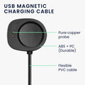 kwmobile USB Kabel Charger kompatibel mit Huami Amazfit Balance A2286 / Balance 2 A2429 / T-Rex 3 / Helio Strap Ladekabel - Smart Watch Ersatzkabel - Fitnesstracker Aufladekabel