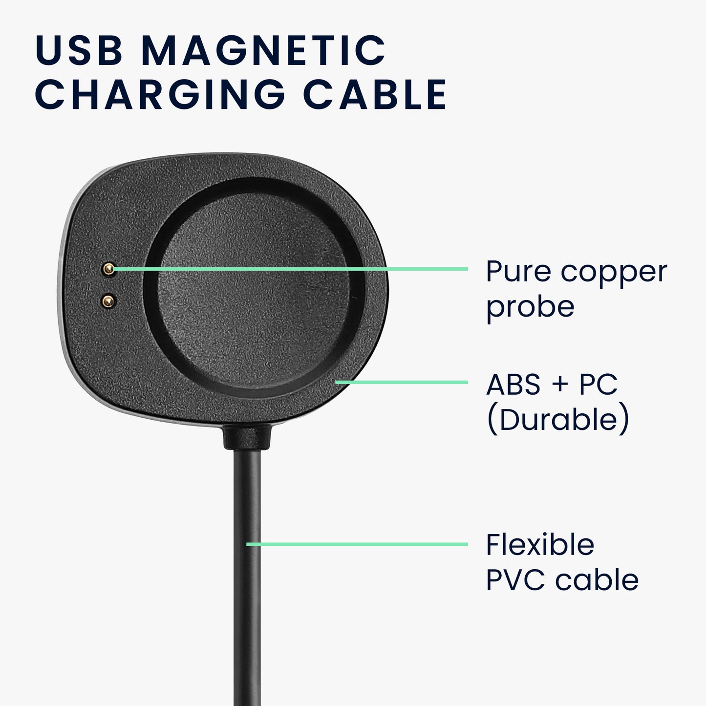 kwmobile USB Kabel Charger kompatibel mit Huami Amazfit Balance A2286 / Balance 2 A2429 / T-Rex 3 / Helio Strap Ladekabel - Smart Watch Ersatzkabel - Fitnesstracker Aufladekabel