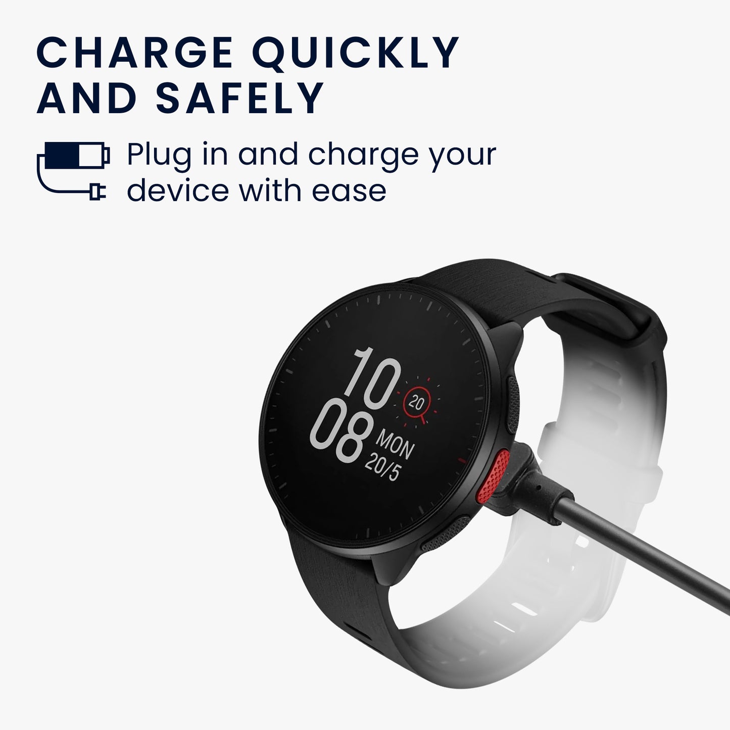 kwmobile USB Kabel Charger kompatibel mit Polar Ignite 3 / Pacer / Pacer Pro / Vantage V3 / Vantage M3 Ladekabel Smart Watch Ersatzkabel Fitnesstracker Aufladekabel