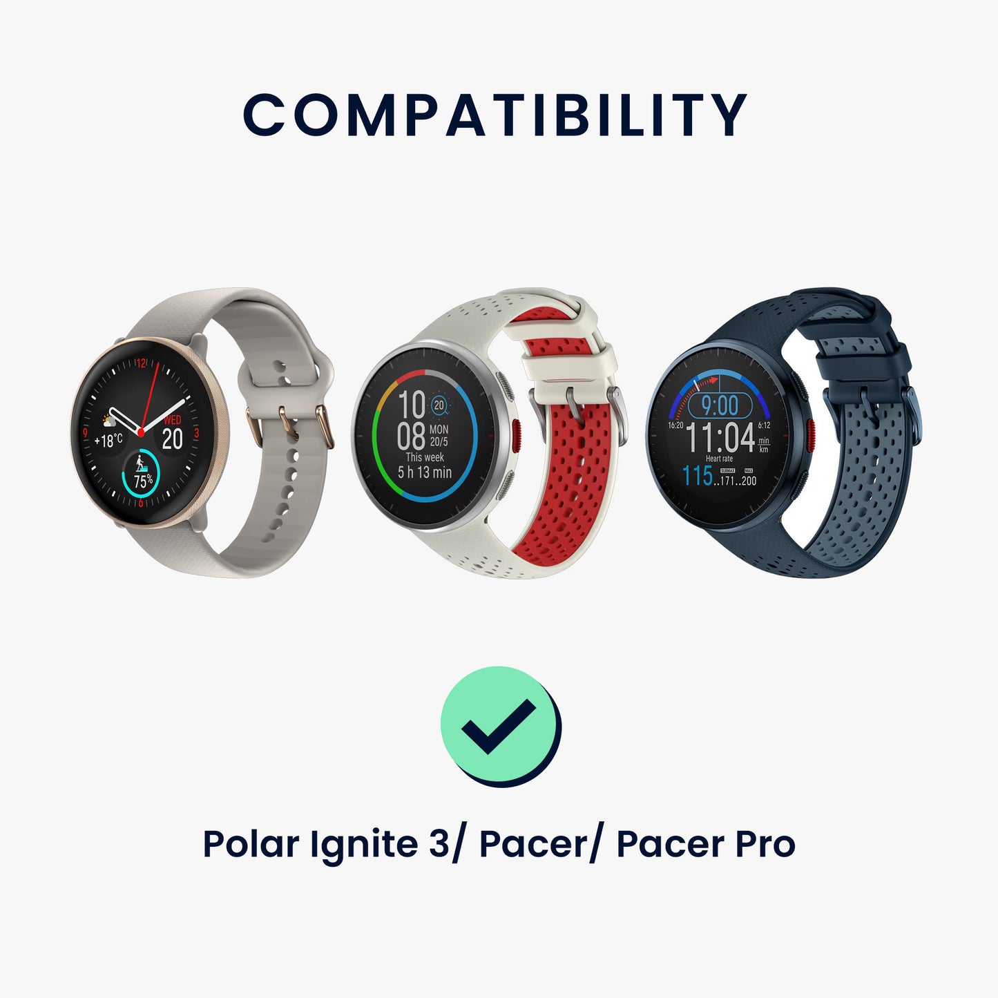 kwmobile USB Kabel Charger kompatibel mit Polar Ignite 3 / Pacer / Pacer Pro / Vantage V3 / Vantage M3 Ladekabel Smart Watch Ersatzkabel Fitnesstracker Aufladekabel