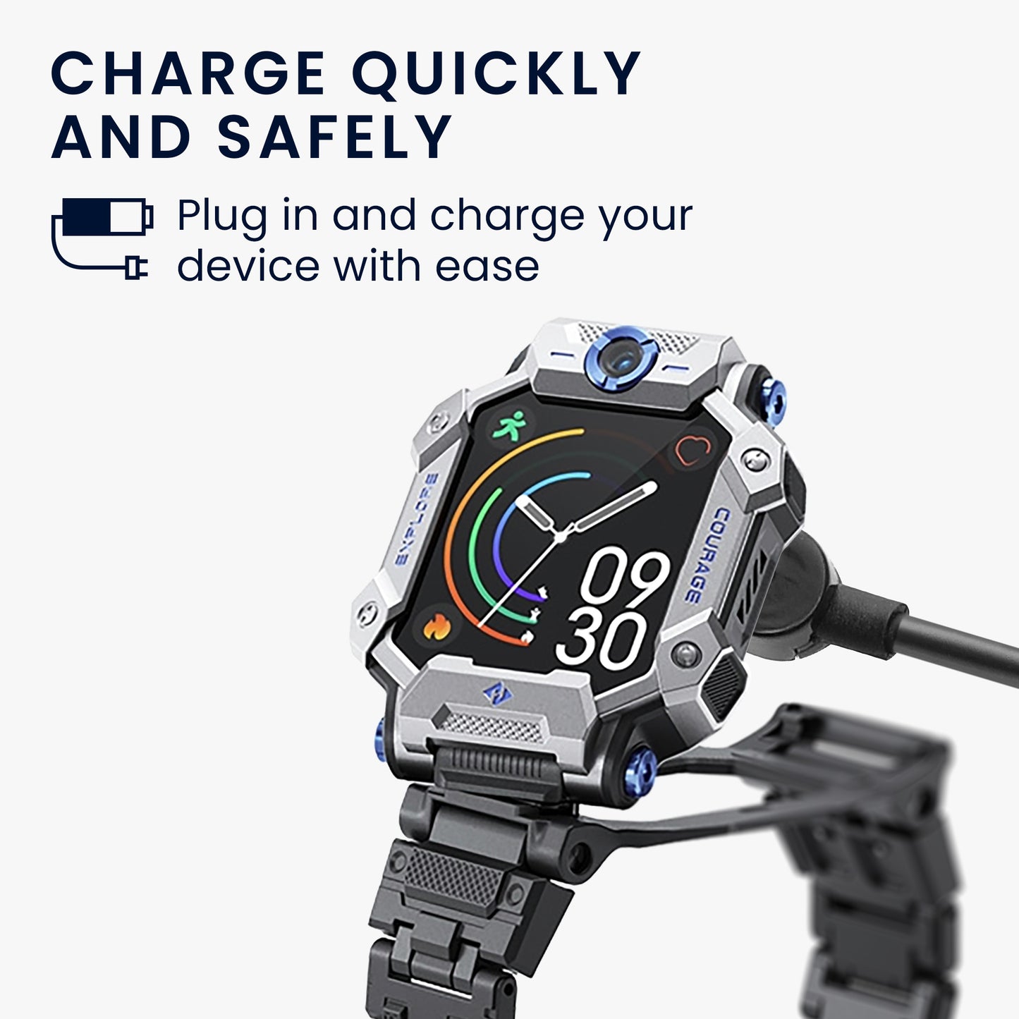 kwmobile USB Kabel Charger kompatibel mit imoo Watch Phone Z7 / Z8 / Z9 / Z10 Ladekabel Smart Watch Ersatzkabel Fitnesstracker Aufladekabel