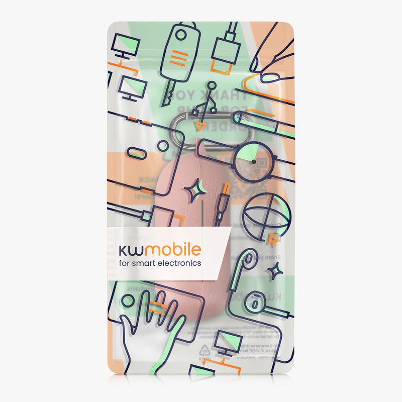 kwmobile Silikon Case für Sony WF-C700N Hülle - Kopfhörer Schutzhülle mit Karabiner