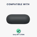 kwmobile Silikon Case für Sony WF-C700N Hülle - Kopfhörer Schutzhülle mit Karabiner