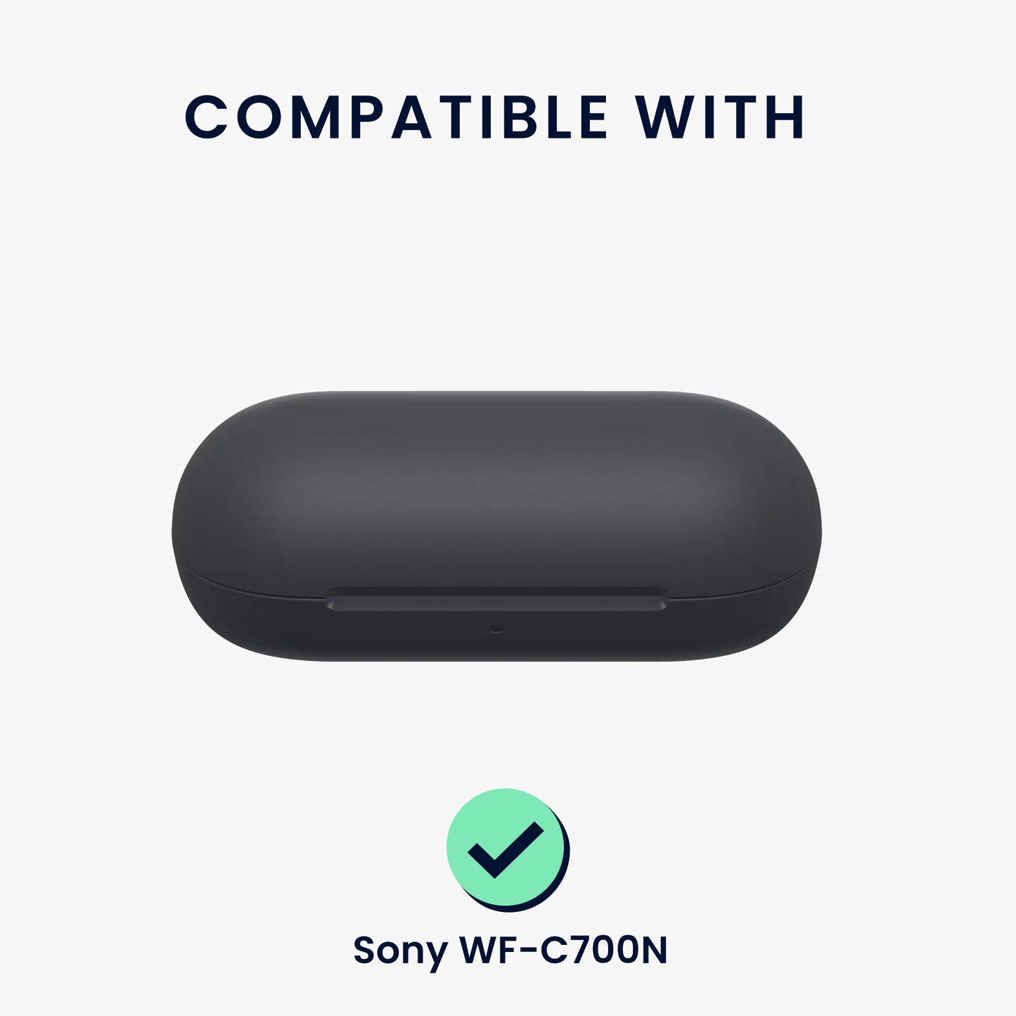 kwmobile Silikon Case für Sony WF-C700N Hülle - Kopfhörer Schutzhülle mit Karabiner