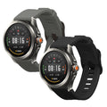 kwmobile 2x Uhrenarmband für Xiaomi Watch S4 / S4 Sport / S3 / S2 / Watch S1 Active / Watch 5 Active Armband - Fitnesstracker Band Set aus TPU Silikon - Ersatzarmband Smartwatch - Schwarz Dunkelgrau Schwarz  [dsg01]