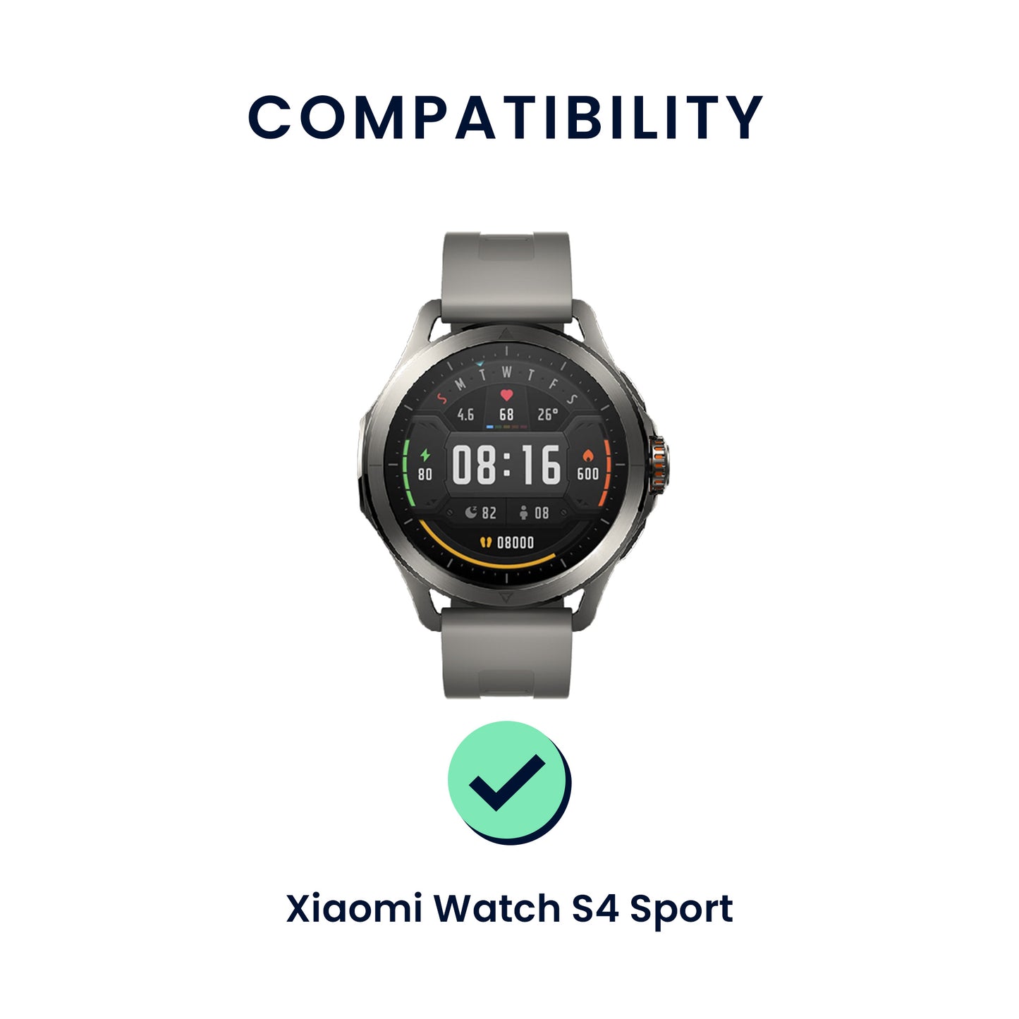 kwmobile Uhrenarmband für Xiaomi Watch S4 / S4 Sport / S3 / S2 / Watch S1 Active / Watch 5 Active Armband Fitnesstracker Band Set Ersatzarmband Smartwatch