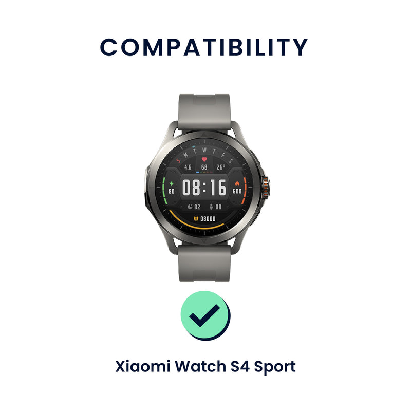 kwmobile Uhrenarmband für Xiaomi Watch S4 / S4 Sport / S3 / S2 / Watch S1 Active / Watch 5 Active Armband Fitnesstracker Band Set Ersatzarmband Smartwatch