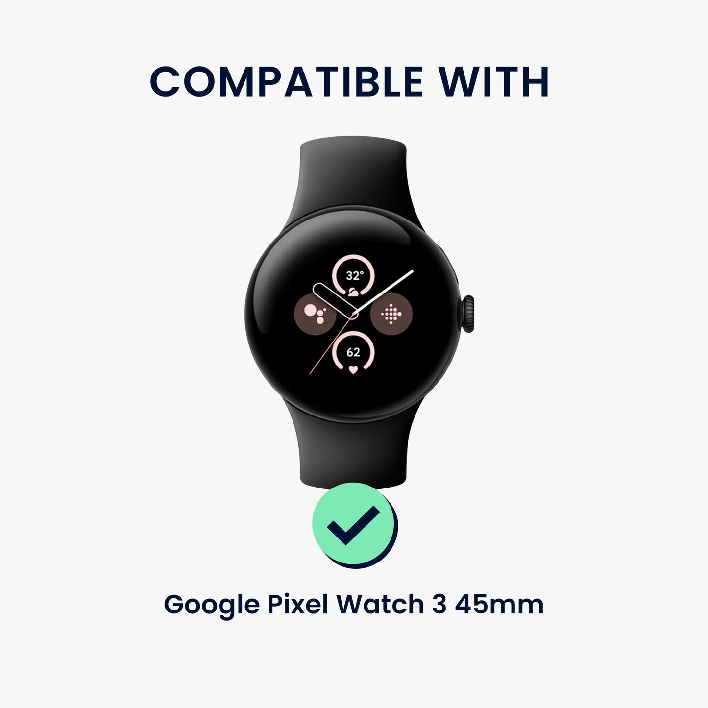 kwmobile Adapter mit 22mm Bandbreite kompatibel mit Google Pixel Watch 3 45mm / Watch 4 45mm Uhrenarmband Anschlussadapter Set